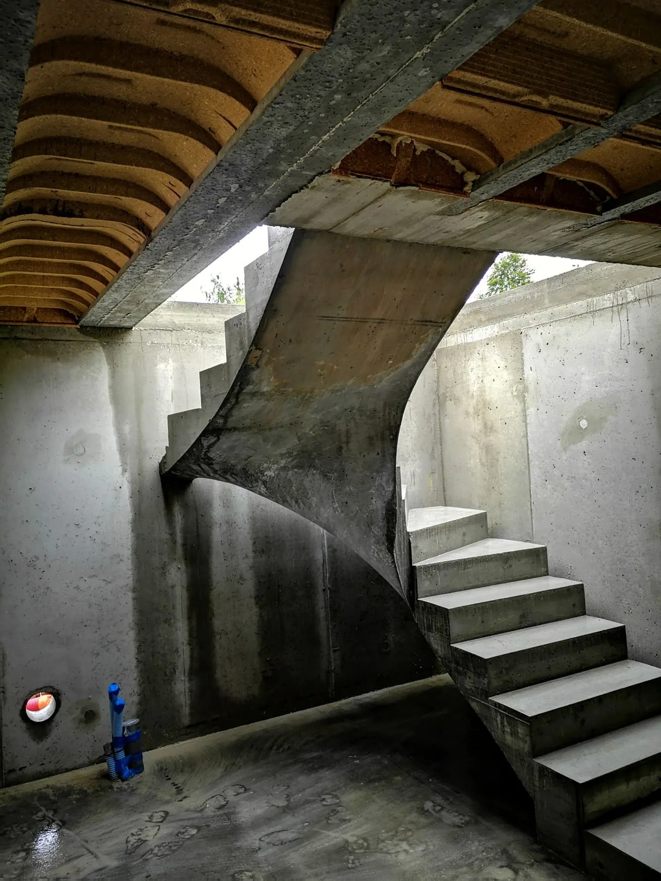 Escalier en béton armé coulé en place